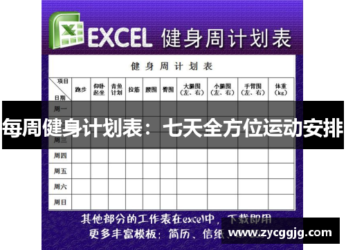 每周健身计划表：七天全方位运动安排